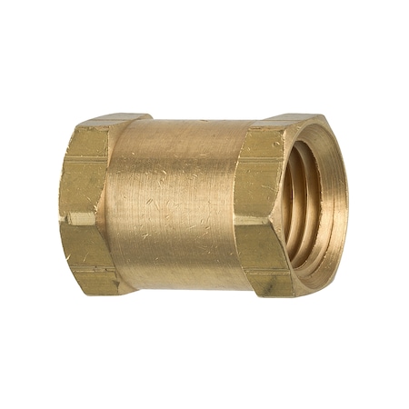 Brass Coupling, Female (1/4-18 NPT), 1/bag